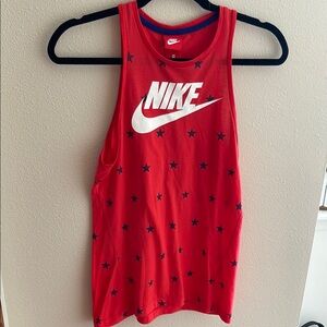 Nike Red Tank Top with Star Design